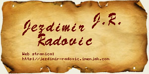 Jezdimir Radović vizit kartica